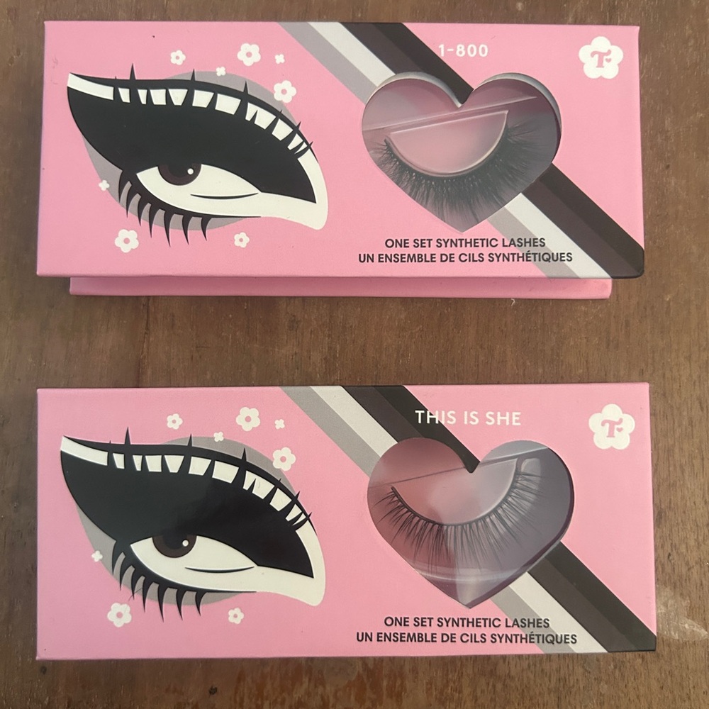 BNIB Trixie Cosmetics 2 pairs eye Lashes Set - Black.